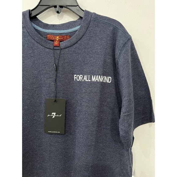 NWT 7 For All Mankind boys Size M T-Shirt Color NAVY - Picture 9 of 9